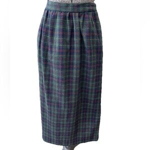 Kay Windsor Vintage 1980s wool blend ladies skirt Union‎ made-midi skirt-holiday